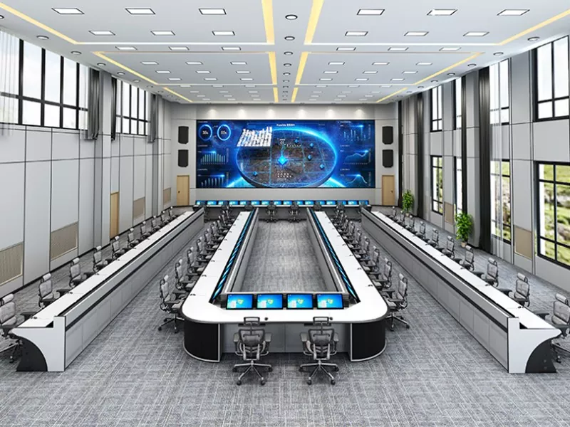 U-vormige bewakingsconsole